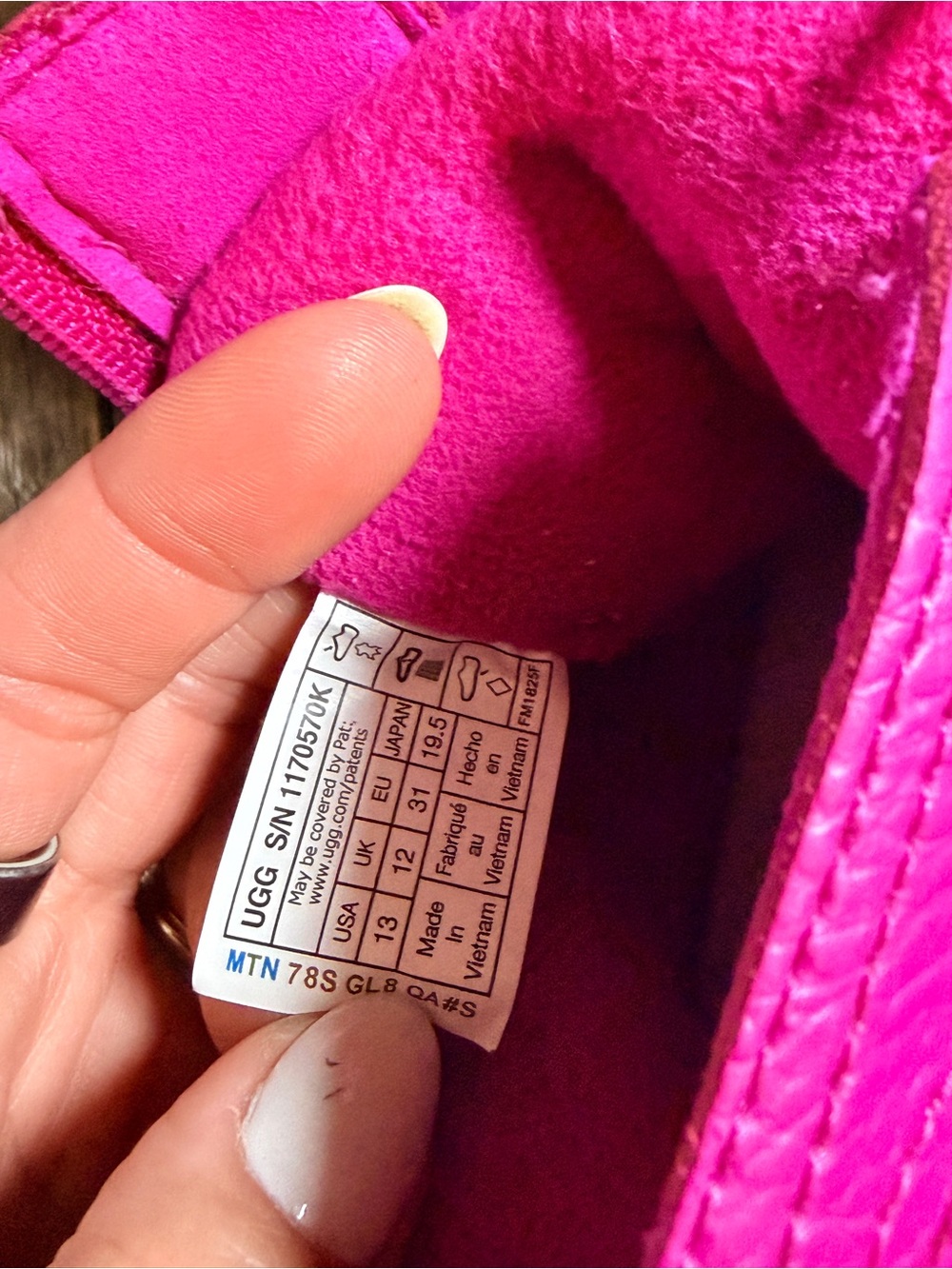 UGG Kids Bright Pink Lace-Tab Winter Boot - Picture 5 of 6